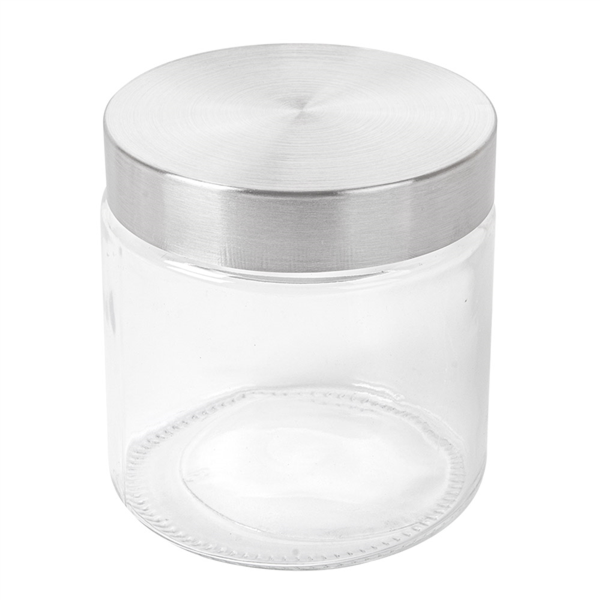 Cylindrical Storage Jar 830ml Clear Glass (per stuk)