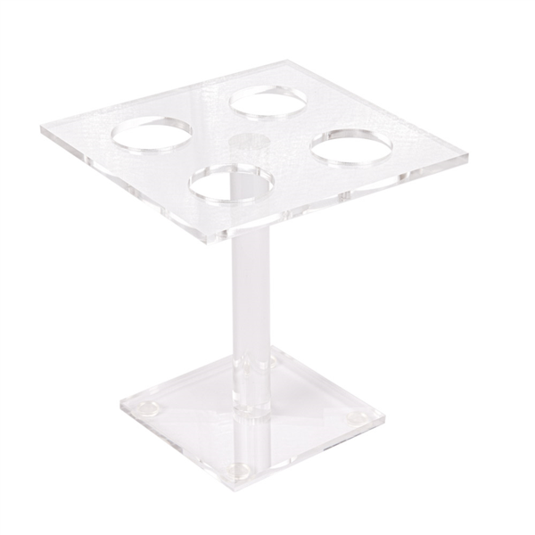 Dispenser for 4 Small Cones 15x15x15cm Clear Acrylic per Unit (stuk)