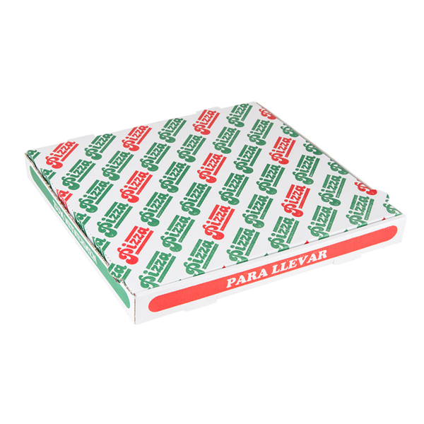 Pizza box Corrugated 36x36x4CM White / Printed Pizza / per 100