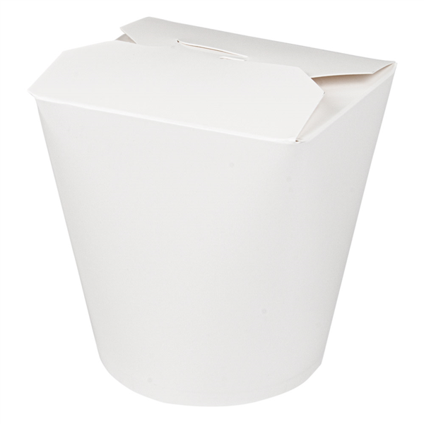 Noodle boxes 960ml white cardboard (50st/pak)