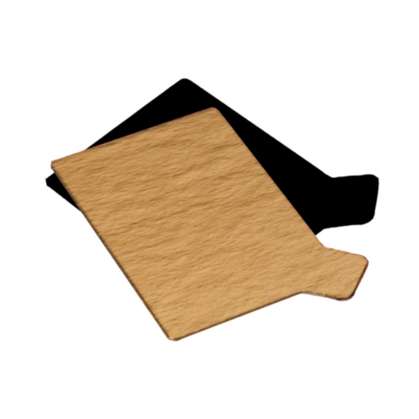 Two sides cardboards for patisserie 5,5x9,5cm gold/black (250st/pak)