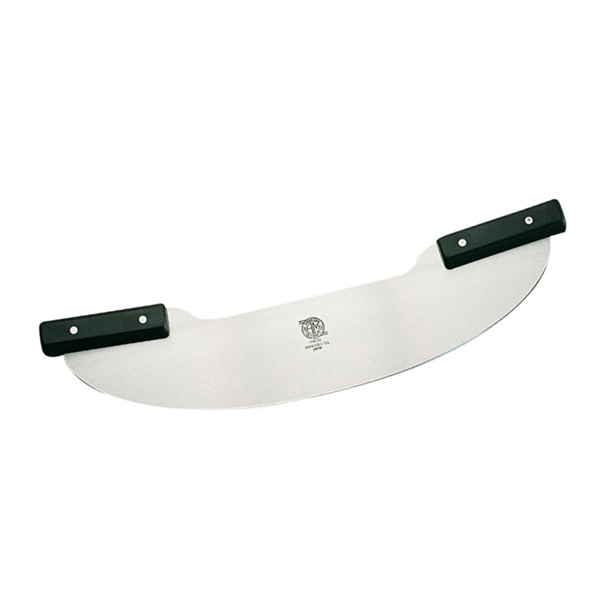 Pizza knife double handle 53x11cm silver stainless steel (per stuk)