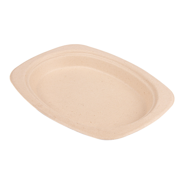 Bionic/Bagasse bord ovaal 23,3x16,5x2cm (50st/pak)