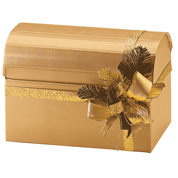 Chests "El Dorado" 38x23x25cm Gold Cardboard (per stuk)