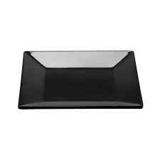 Plates Squared 23cm Black PS 25pc/pk