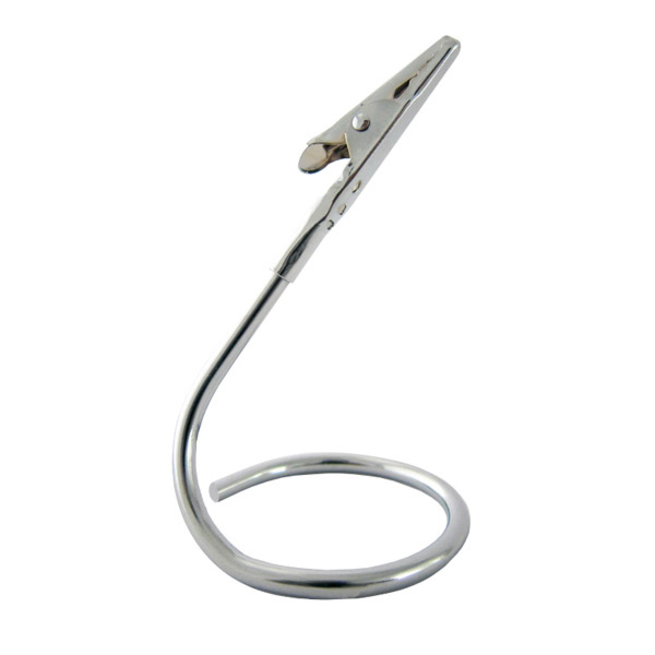 Kaarthouders "Aligator" 10,2cm stainless steel. (per stuk)