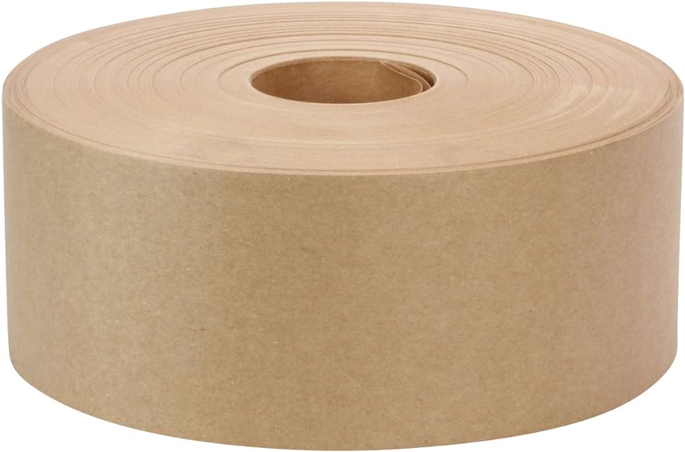 Gummed paper tape Brown Kraft, Water activated  3''x600 1 rol