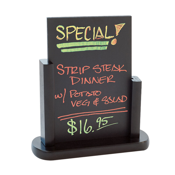 Tabletop Blackboard Sign 10,2x15,2cm Black Wood (Per stuk)