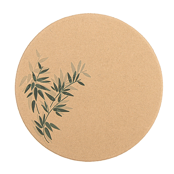 Coasters - Design "Feel Green" 9cm Brown Cardboard 500/pk