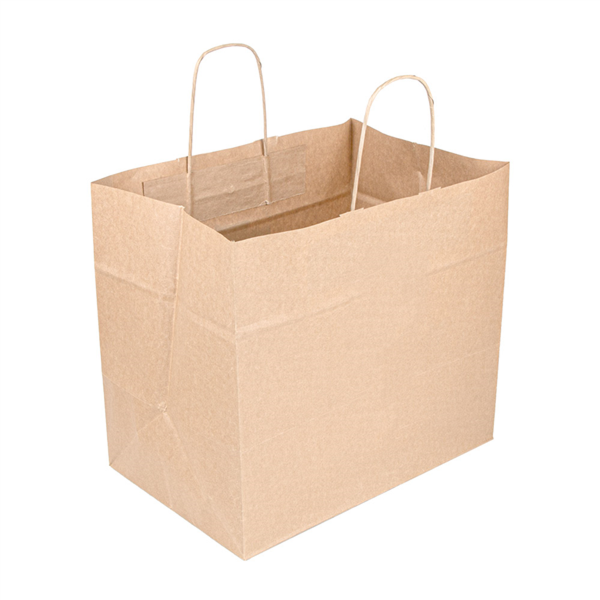 SOS Bags with handles 32+21x28,5cm Natural Kraft (250st/doos)