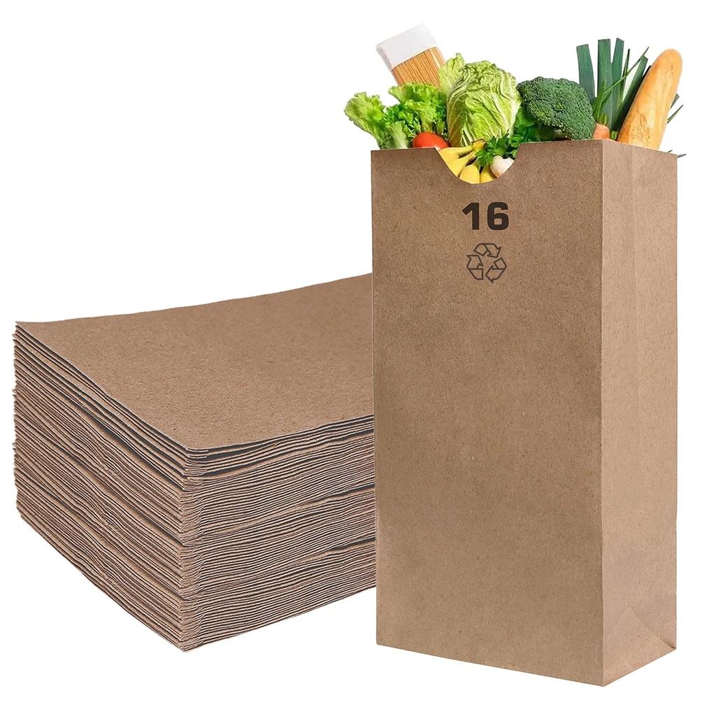 Grocery Bag paper kraft 16 lb (500pcs/pack)