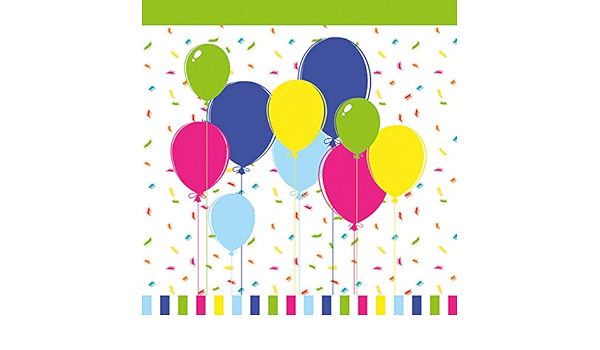 Napkins 3-ply 33x33cm Balloons & Confetti (20stuks/pak)