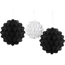 Honey Comb Paper 20/15cm Black/White (3stuks/pak)