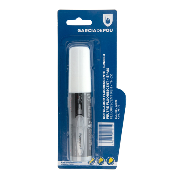 Thick Head Fluorescent Pen / Marker White (per stuk)