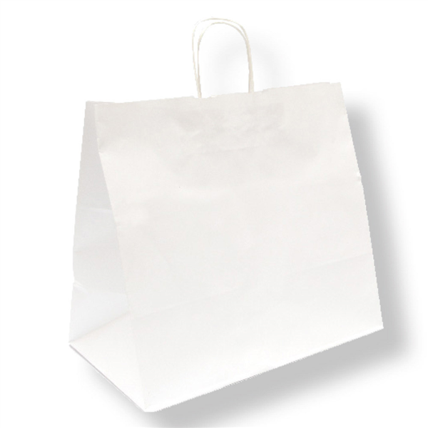 SOS Bags with Handles 36+21x33,5cm White Cellulose (250st/doos)