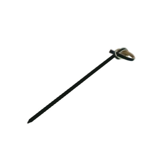 Prikker met knoop/lus 90mm one side black (100st/pak)