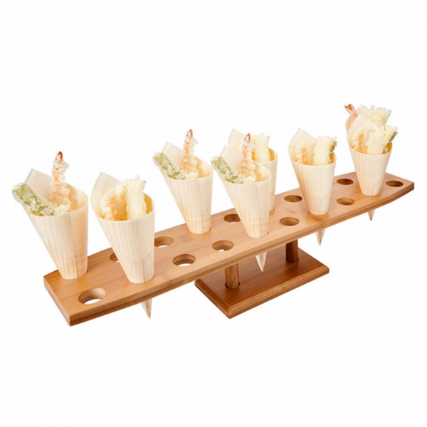 Houder/Display voor 20 houten cones 57,5x12x10,5cm (per stuk)