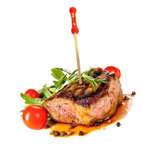 Picks "Pearl" 12cm Red Bamboo (100st/pak)