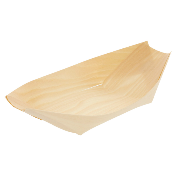 Schaaltje boot hout / Pine flakes 17x8,5x2cm (50st/pak)