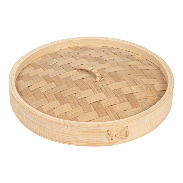 Maxi Dim-Sum lids Diam. 20cm x 3 cm Natural Bamboo (per stuk)