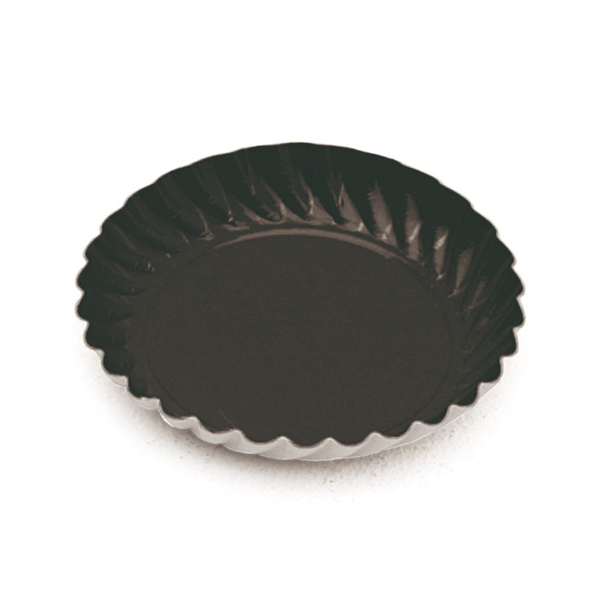 Mini plates Black cardboard rond (diam. 5,5cm) 100st/pak
