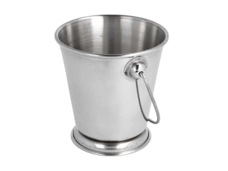 Mini Ice Bucket 9x9cm Silver Stainless Steel per pc