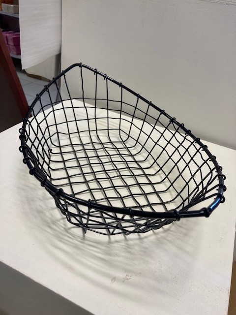 Basket Boat 38x24x8cm Black Steel (per stuk)