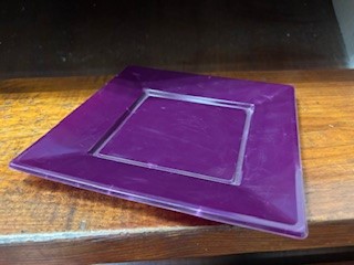 Plates Squared 18cm Aubergine PS 25pc/pk