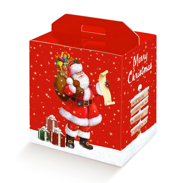 Kartonnen kerstdoos "Papa Noel" voor flessen, etc. (33x25x35cm) Per stuk