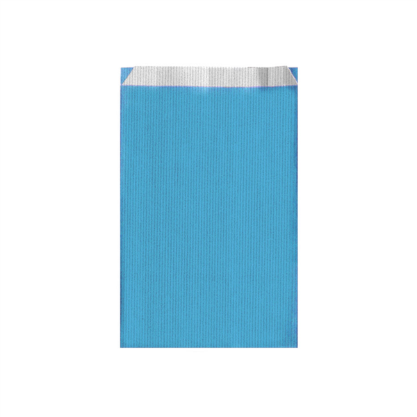 Luxe fournituren zakjes Turquoise Blue 12+5x18cm (250st/pak)
