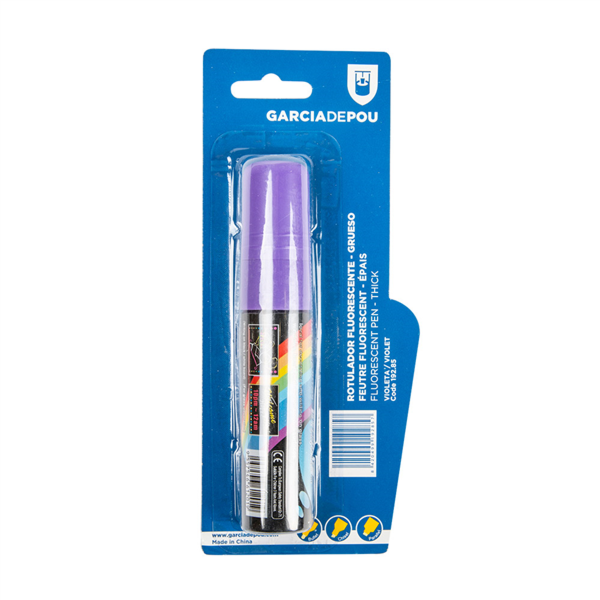 Fluorescent Pen Thick Head Violet (per stuk)