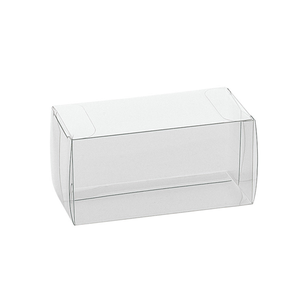 Clear plastic container for macarons / baking case 8x5x5cm (per stuk)