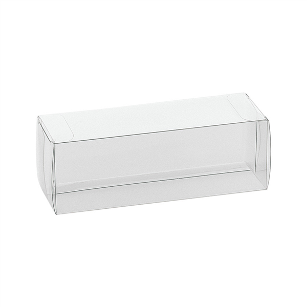 Clear plastic container for macarons / baking case 16x5x5cm (per stuk)