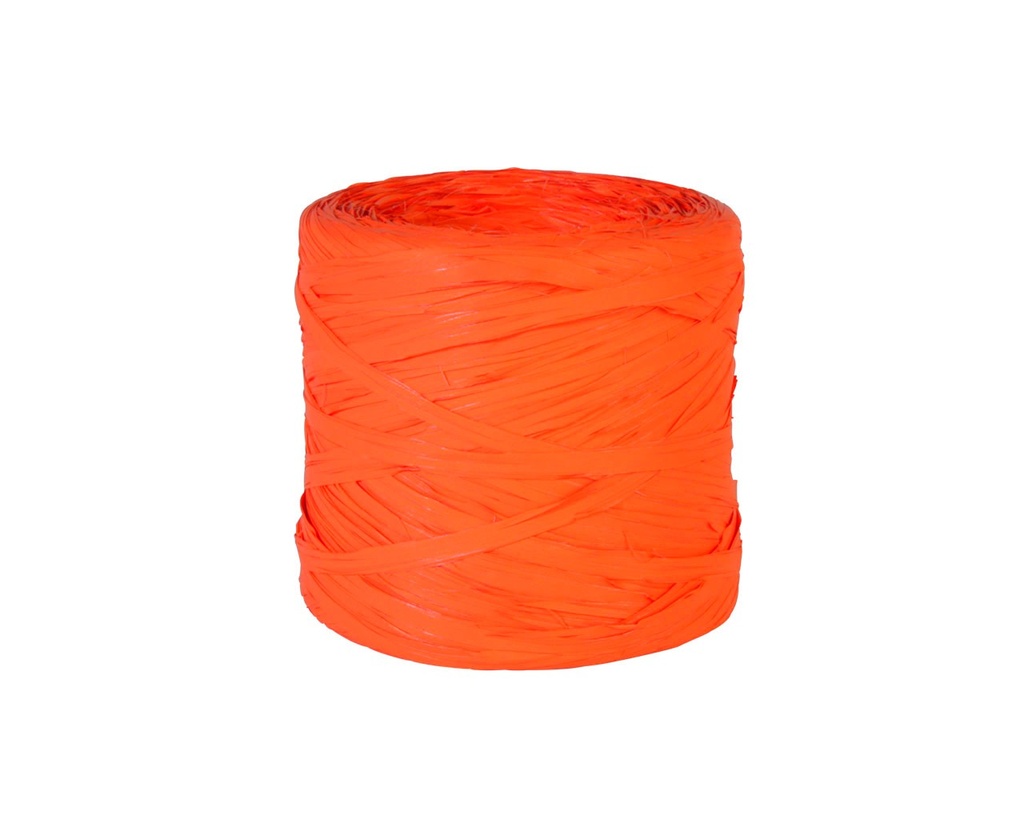 Raffia op rol Orange  12,5mm x 100mtr (per rol)