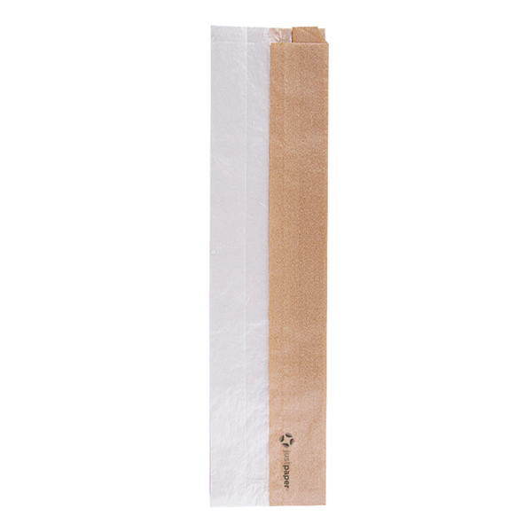 Sandwich Bags "Corner Window" 40GSM 9+5,5x38cm Natural Kraft (250st/pak)