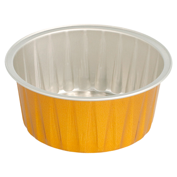 Foil bakery containers 125ml gold/aluminium (100st/pak)