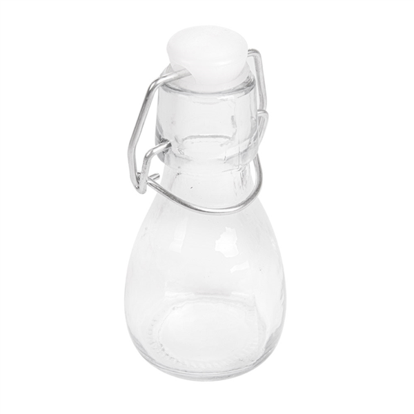 Bottle Clear Glass with swing stopper 83ml (per stuk)