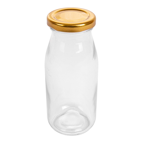 Glazen pot met schroef deksel 265ml (per stuk)