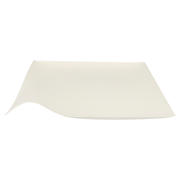 Vierkant bord "Kaku" (Japans model) X-Large 24,6x4cm Bagasse/White Cellulose (50st/pak)