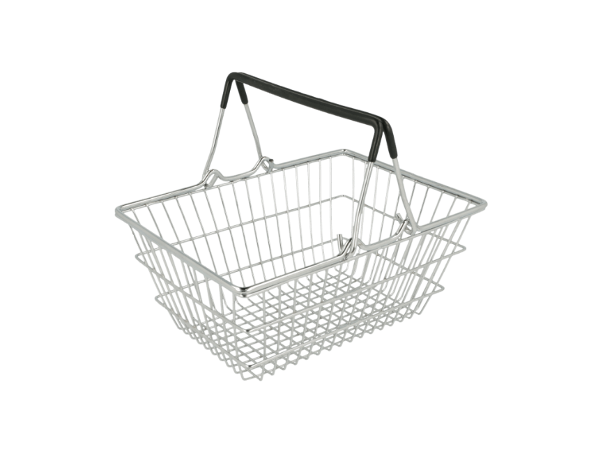 Mini shopping basket 18,5 x 13,5 x 9 cm (Chromed steel) Per stuk