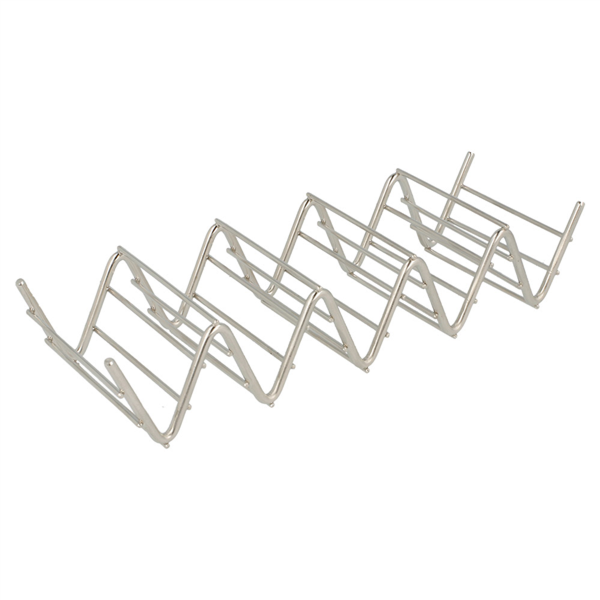 Taco Rack 19,7x6,4x3,8cm Stainless Steel (per stuk)