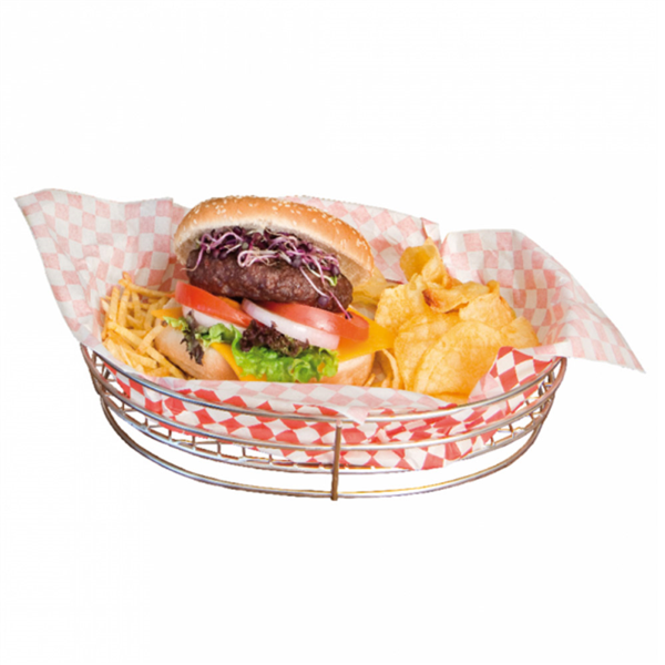 Oval Basket Stainless Steel 28x20,5x5,7cm (per stuk)
