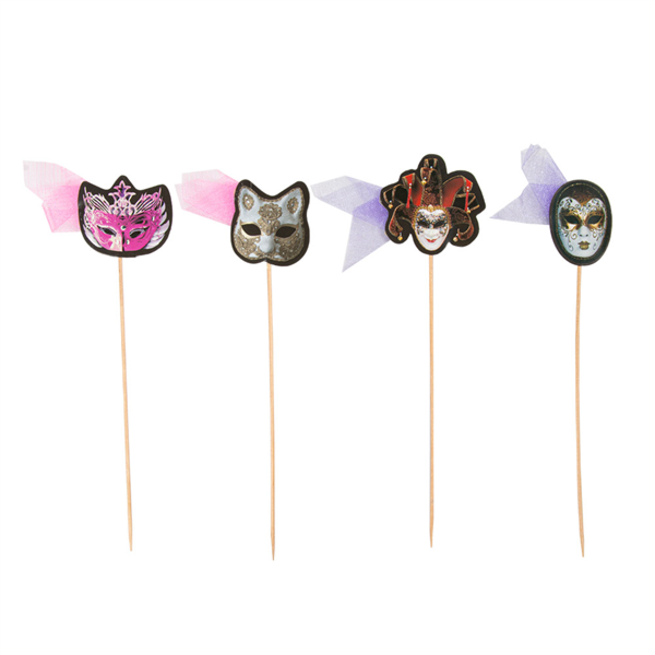 Prikkers met masker assorti 18cm (100st/pak)