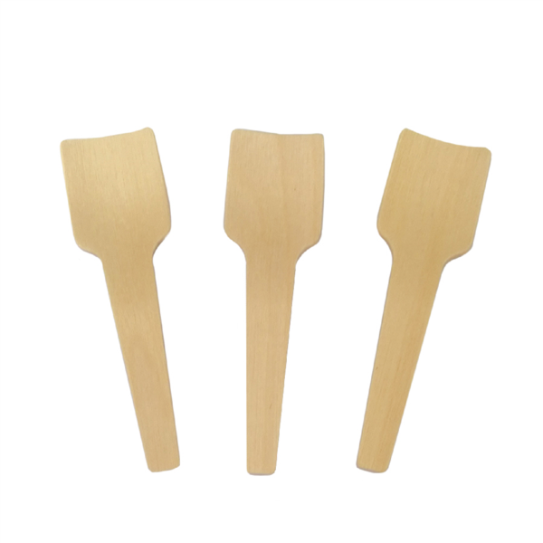 Ice Cream Spoons 7cm Natural Wood (100st/pak)