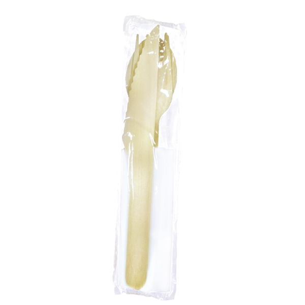 Sacchetto Napkin & Cutlery "Makan" 16cm Natural Wood (100st/pak)