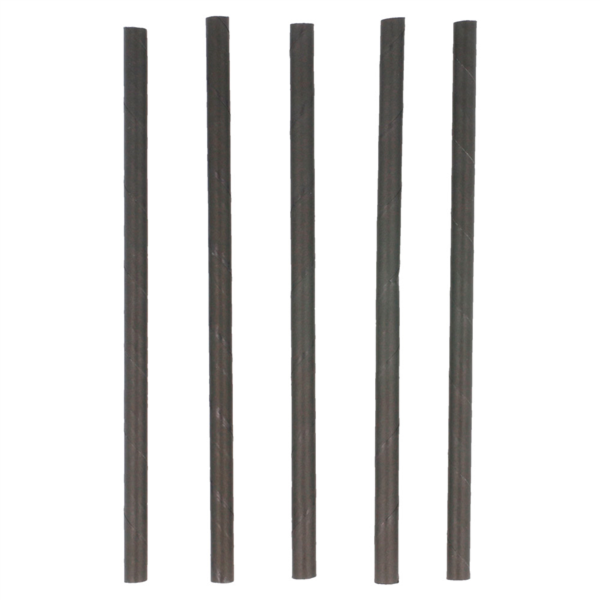 paper straws Cocktail  Black (14cm) 250st/pak