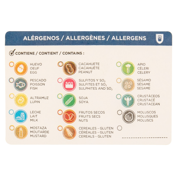 Adhesive Allergen Labels op rol 7,5x5cm (500st/rol)