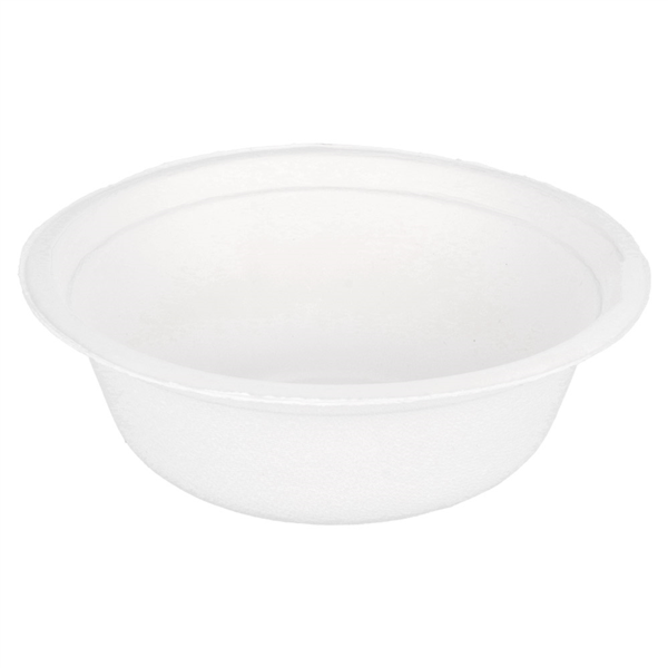 Salad Bowls "Bionic" 500ml White Bagasse (50st/pak)