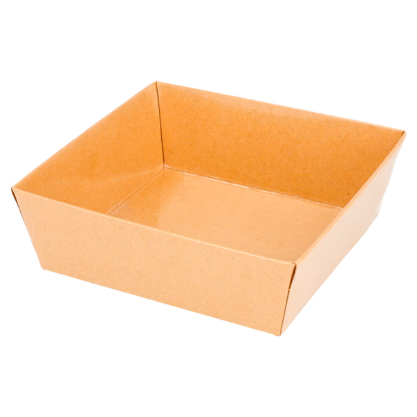 Containers Natural Kraft 10,5x10,5x3,5cm (50st/pak)