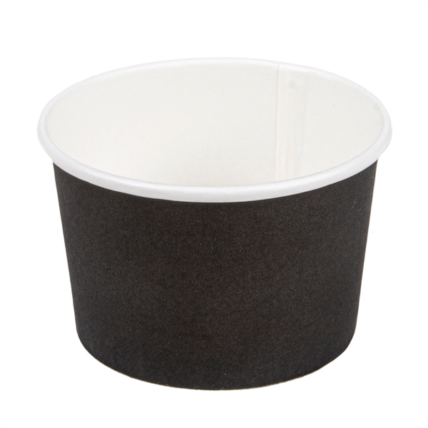 Ice Cream Cups Paper Black 4oz (120ml) (50st/pak)